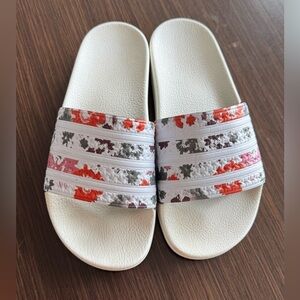 EUC Adilette Comfort slide flower pattern